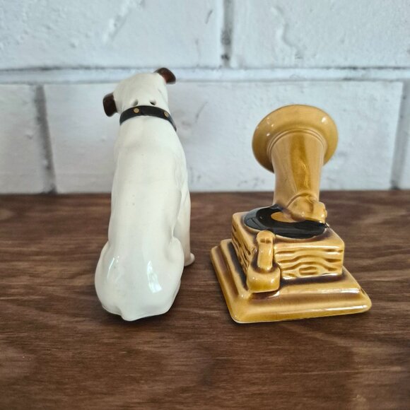 Vintage Nipper RCA Dog & Record Player Ceramic Salt & Pepper Shaker Set - Picture 6 of 10